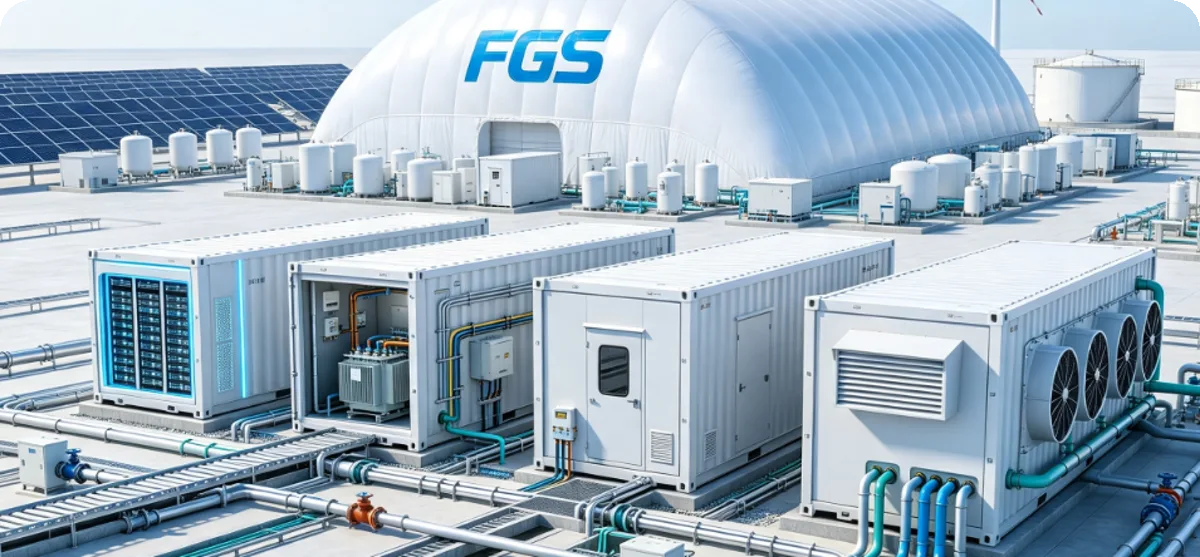 Illustration of FGS storage integrated with modular compute facilities